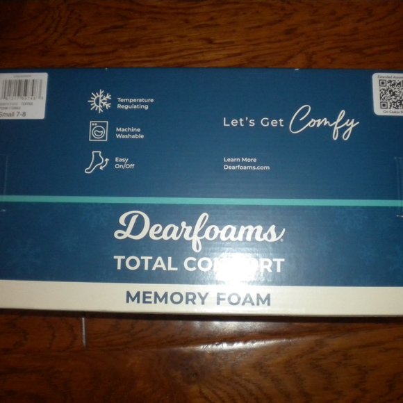 Dearfoams Men's Size Small 7/8 Total Comfort Coffee Memory Foam Slippers NWT - Picture 4 of 4
